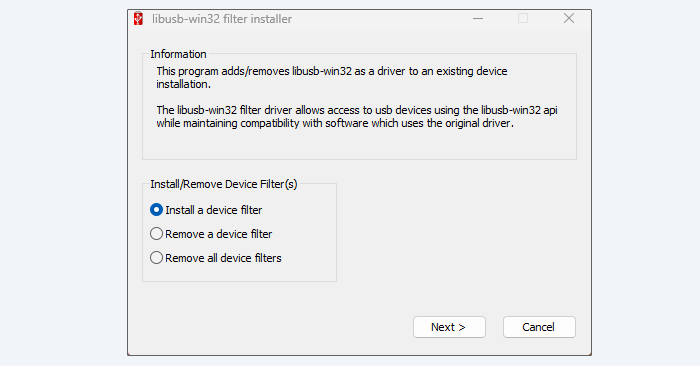 Libusb Win32 Filter Driver